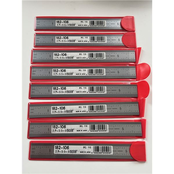 Lot de 8 règles Mitutoyo (neuves) #182-106