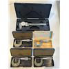 Image 1 : Lot de 4 micromètres + 1 vernier 6 pouces (All Mitutoyo)
