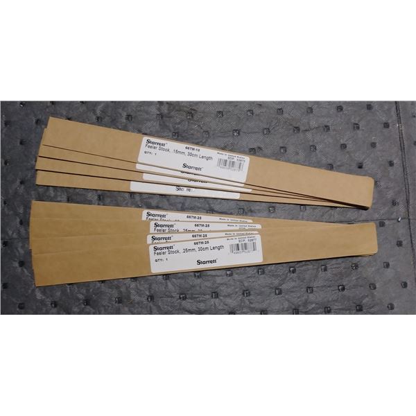 Starrett metric feeler stock .25mm and .15mm x 30cm