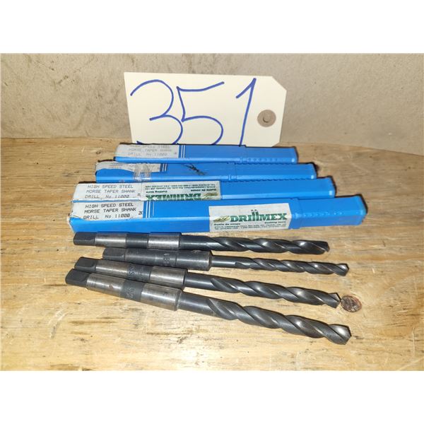 Lot(8) of small Taper Shank Drill (description)
