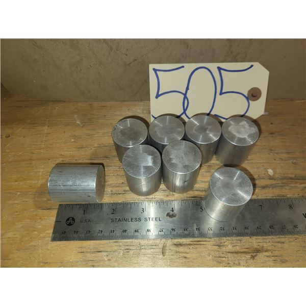 Lot(8) Aluminum Cylinder 1"1/2 x 1"1/4