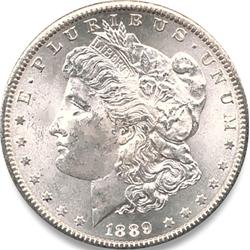BETTER DATE 1889-S MORGAN SILVER DOLLAR-MS 64