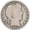 Image 1 : KEY DATE 1914 SILVER BARBER HALF DOLLAR-CIRC