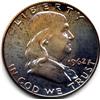 Image 1 : COLOR 1962 FRANKLIN SILVER HALF-PROOF