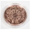 Image 2 : 1 OZ PISCES COPPER ROUND IN CAPSULE & STAND