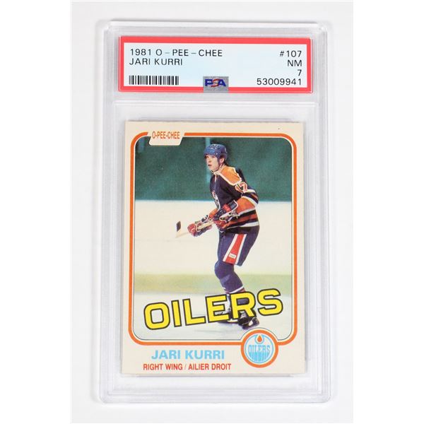 1981 JARI KURRI #107 PSA GRADED 7
