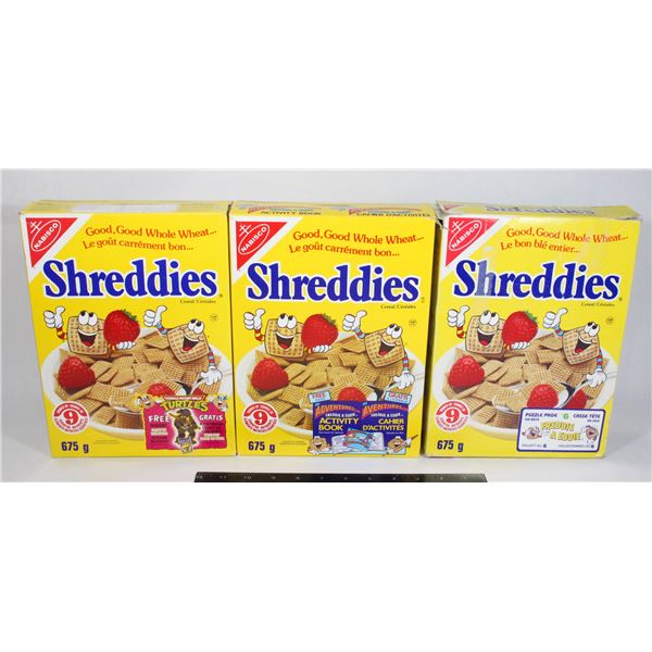 VINTAGE LOT OF SHREDDIES BOXES (INCLUDING NINJA TURTLES)