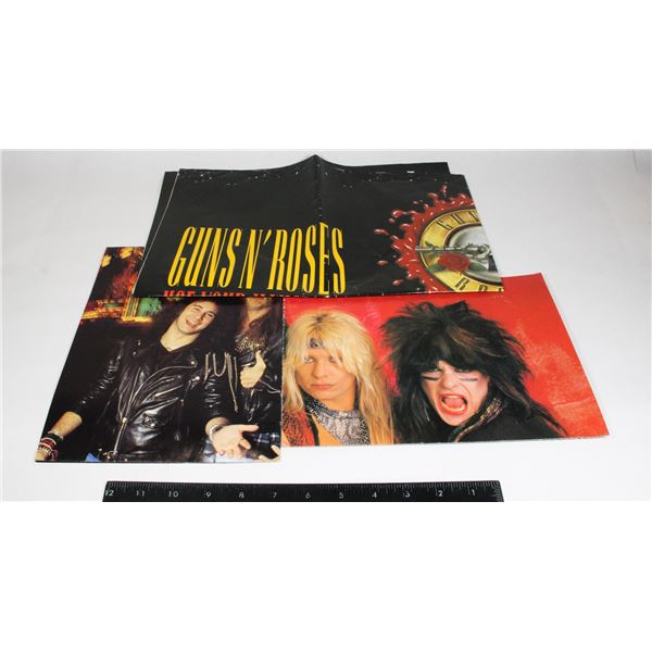 (3) VINTAGE ROCK POSTERS INCLUDING GUNS & ROSES
