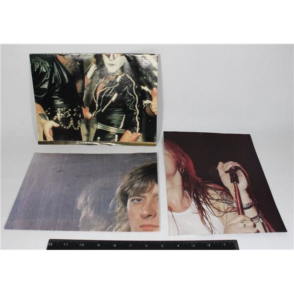 (3) VINTAGE ROCK POSTERS INCLUDING KISS