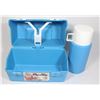 Image 4 : VINTAGE SMURFS THERMOS LUNCH BOX WITH FLIP N SIP