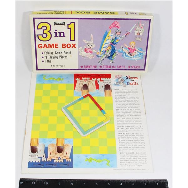 VINTAGE SAALFIELD 3 IN 1 GAME BOX