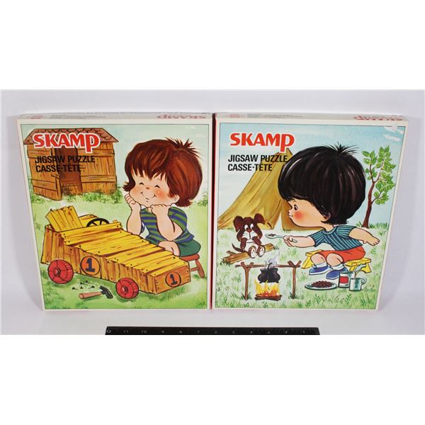 PAIR OF VINTAGE SKAMP JIGSAW PUZZLES