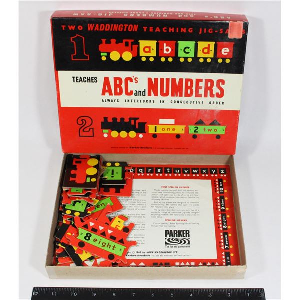 VINTAGE PARKER BROTHERS ABC'S AND NUMBERS