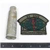 Image 1 : 20 MM DUMMY ROUND CASING WITH A MILITARY PATCH