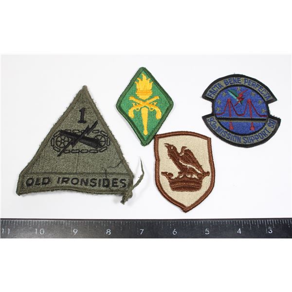 LOT OF 4 MILITARY PATCHES