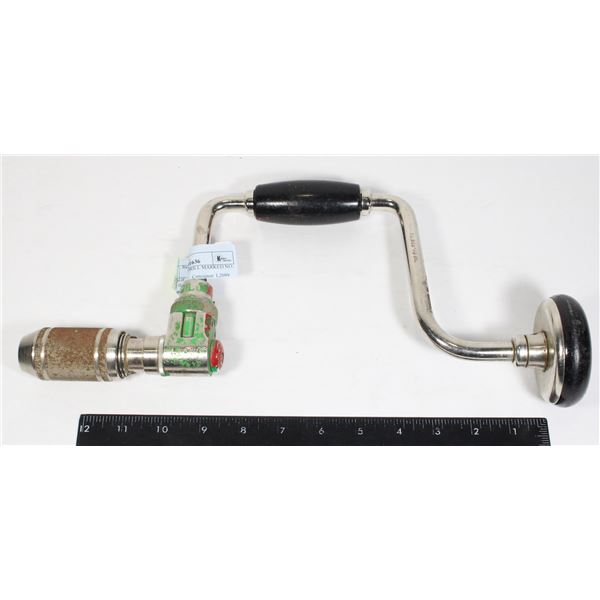 VINTAGE HAND DRILL MARKED NO. 923 10 IN.