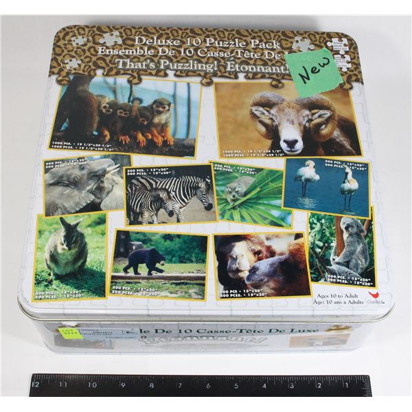 BOX OF PUZZLES NEW