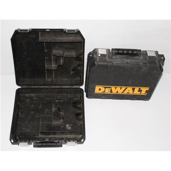 TWO EMPTY DEWALT DRILL CASES