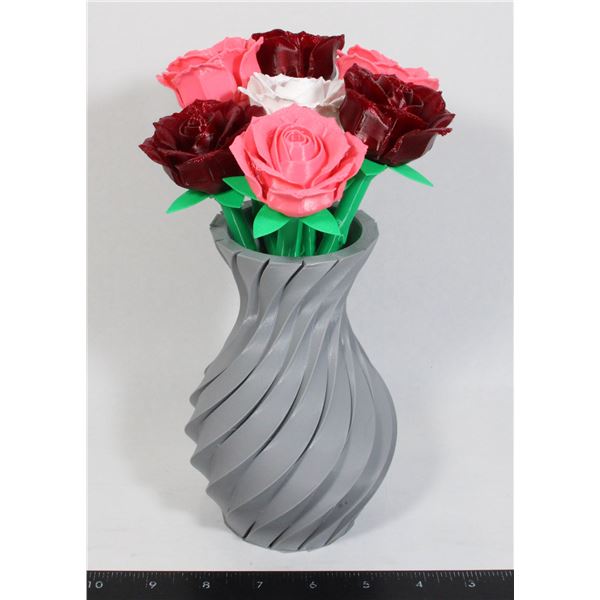 3D PRINTED VASE AND FLOWERS