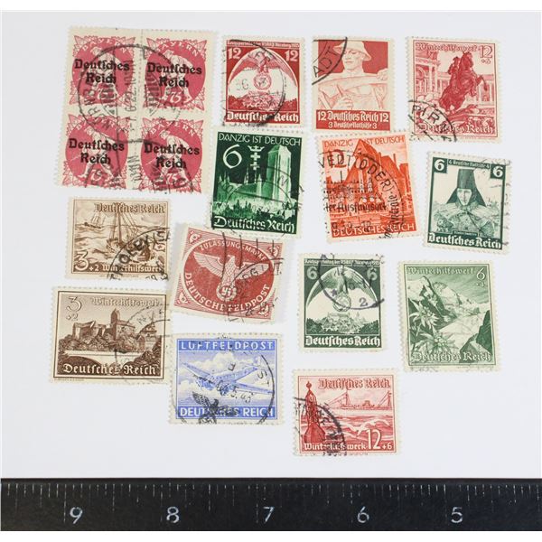 LOT OF ASSORTED GERMAN STAMPS, SOME WW2 ERA
