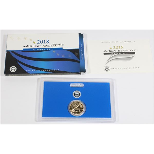 2018 AMERICAN INNOVATION $1 PROOF COIN IN