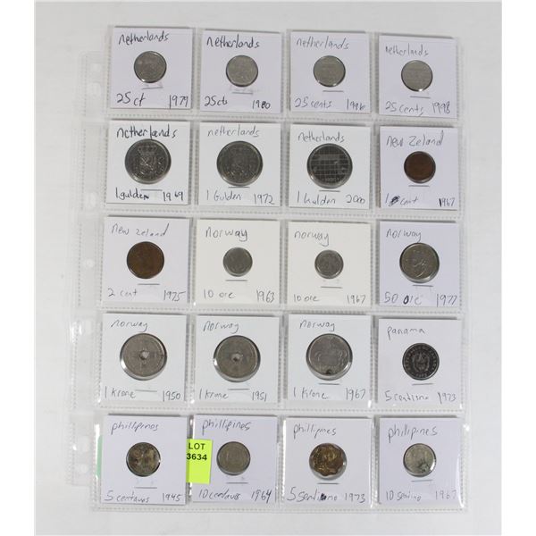 20 COINS 5 COUNTRIES