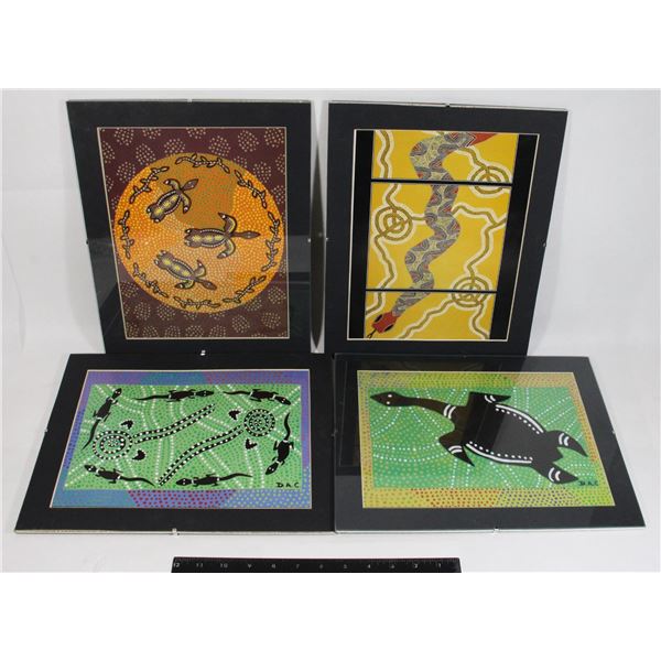 ABORIGINAL DOT ART EXAMPLE PIECES 11" X 14.5"