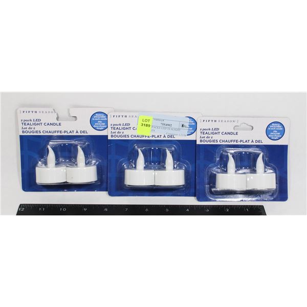 3 TWO PACKS LED TEALIGHT CANDLES
