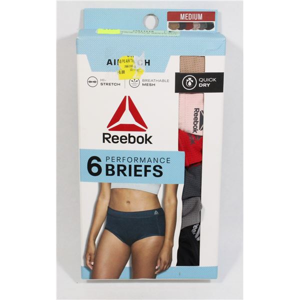 NEW REEBOK 6 PACK BRIEFS SIZE MEDIUM