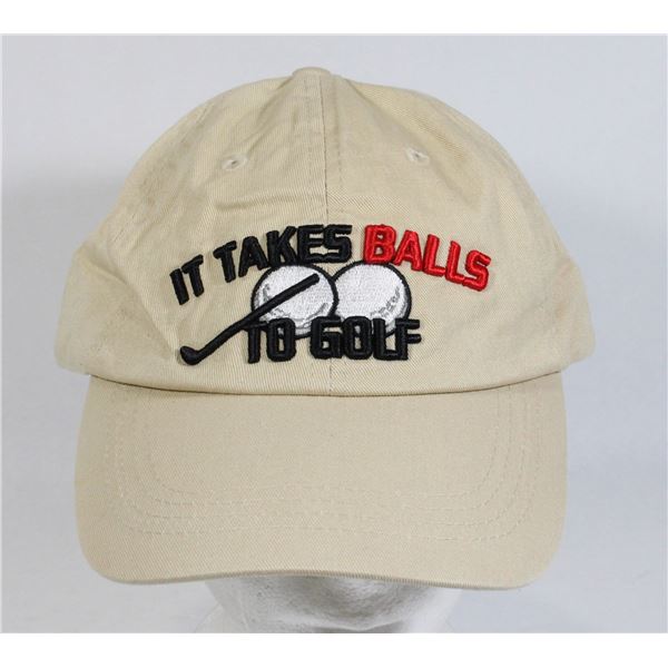 BRAND NEW WITH TAGS KHAKI “IT TAKES BALLS TO GOLF”