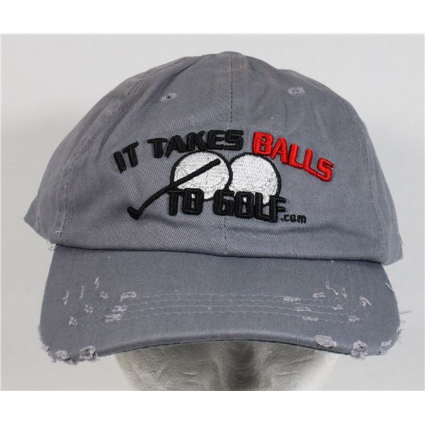 BRAND NEW WITH TAGS GREY “IT TAKES BALLS TO GOLF”