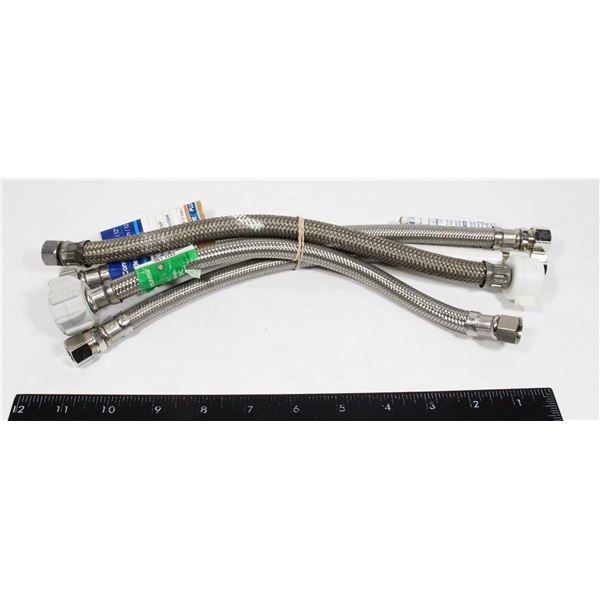 TOILET TANK HOSES 3 X 12" AND 1 X 10", ALL NEW