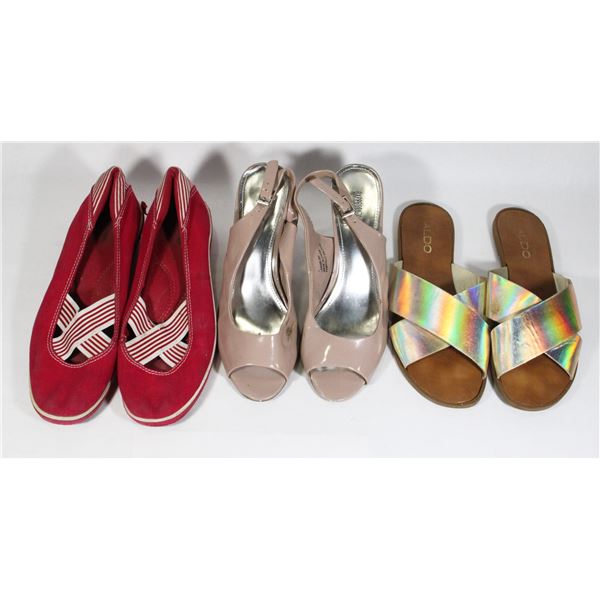 THREE PAIRS OF WOMEN'S FOOTWEAR