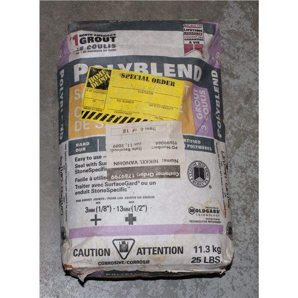 BAG OF POLYBLEND GROUT
