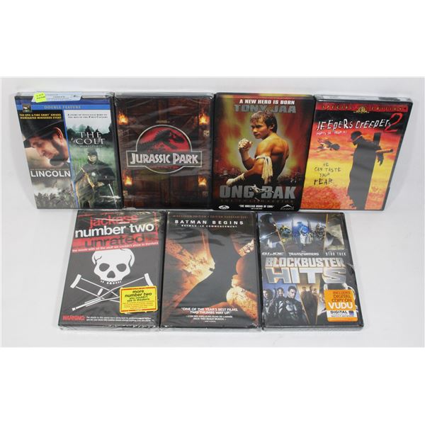 BUNDLE OF SEALED DVDS FEATURING JURASSIC PARK