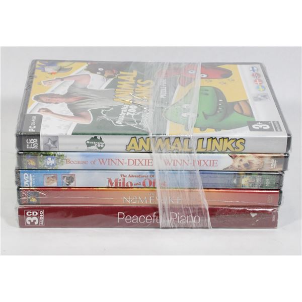 BUNDLE OF SEALED DVDS FEATURING STEVE IRWIN