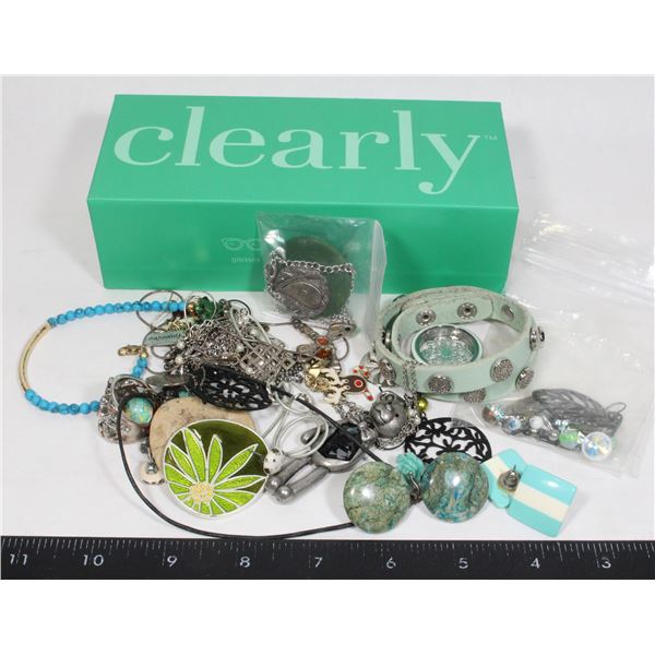 ASSORTED BOX OF JEWELRY
