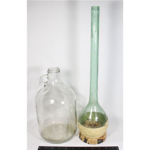 GLASS JUG & FLOWER VASE