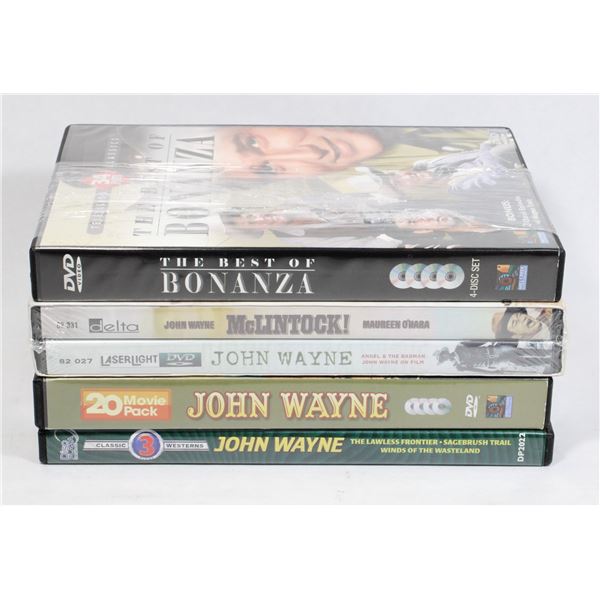 BUNDLE OF 5 WESTERN THEME DVDS