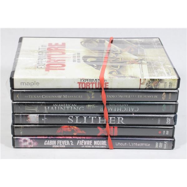 BUNDLE OF HORROR MOVIE DVDS FT. TEXAS CHAINSAW