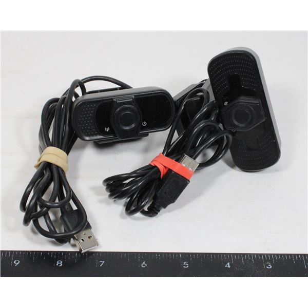 PAIR OF COMPUTER WEBCAMS