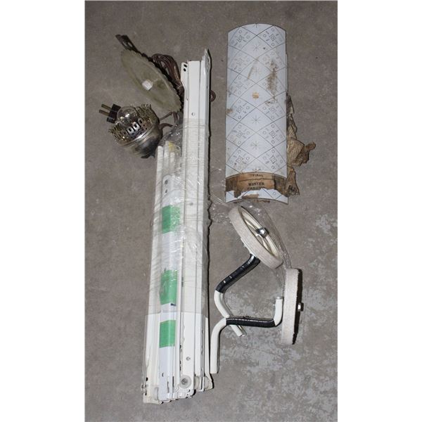 VINTAGE LIGHT FIXTURE AND DRAWER SLIDES