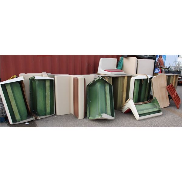 LARGE LOT OF VINTAGE RESTAURANT BOOTH STYLE