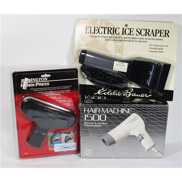 LOT OF ITEMS EDDIE BAUER ELECTRIC ICE SCRAPER