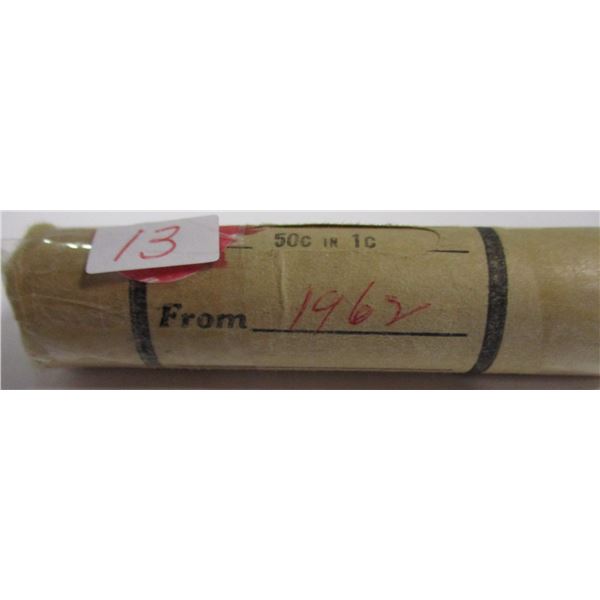 1962 ROLL OF 50 LAST OF CANADA PENNIES