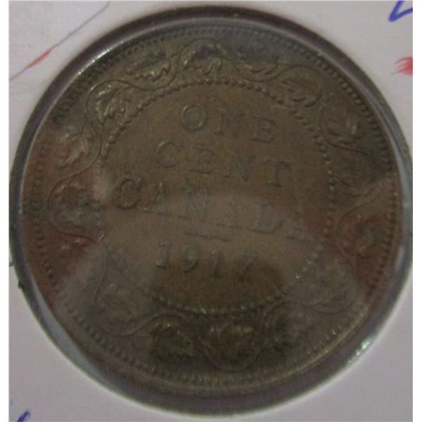 1917 EF CANADA KING GEORGE V LARGE PENNY