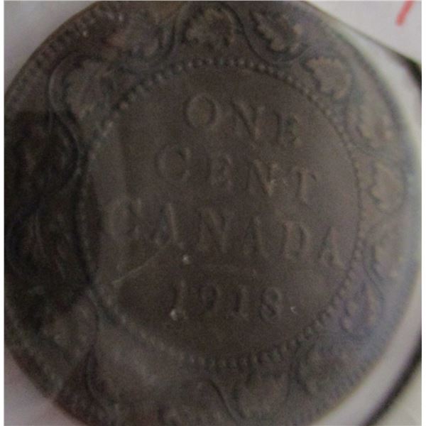 1918 CANADA KING GEORGE V LARGE PENNY