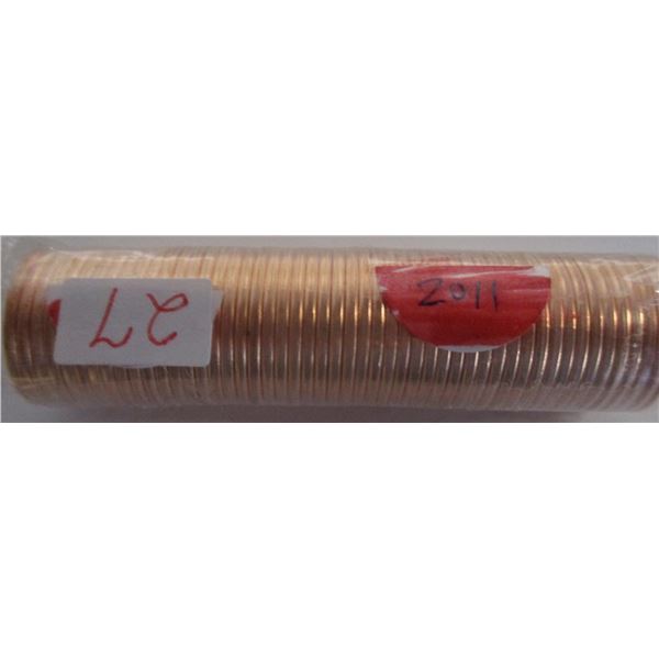 2011 MINT SEALED ROLL OF CANADA PENNIES