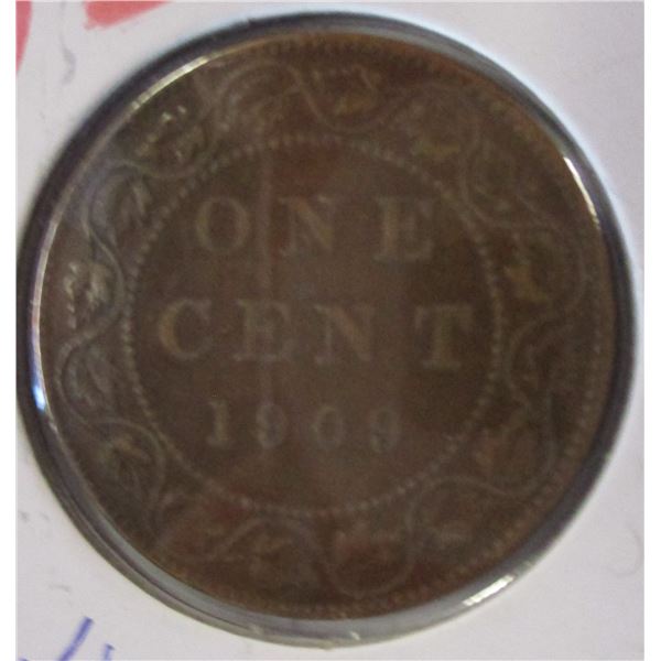 1909 CANADA KING EDWARD VII LARGE PENNY