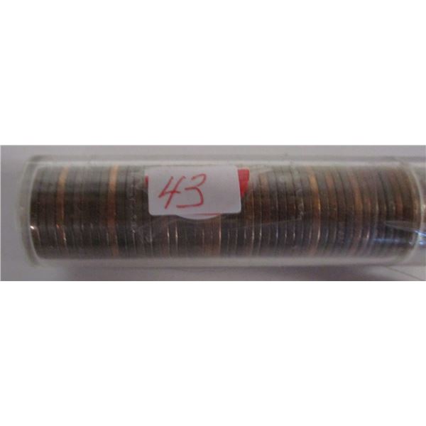 ROLL OF 50 KING GEORGE VI & QUEEN ELIZABETHH LAST OF CANADA PENNIES